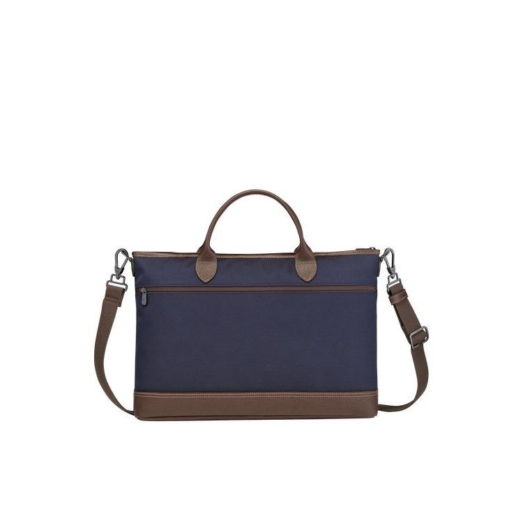 Longchamp Briefcase S Vászon Aktatáska Kék | 651784SOI
