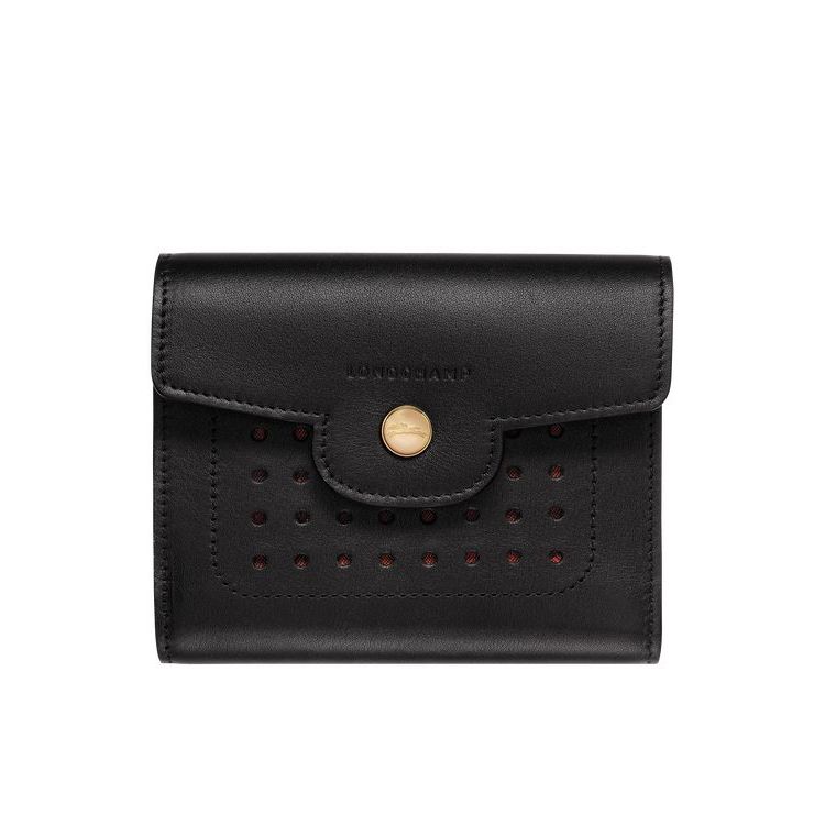 Longchamp Bőr Pénztárca Fekete | 061879DXO
