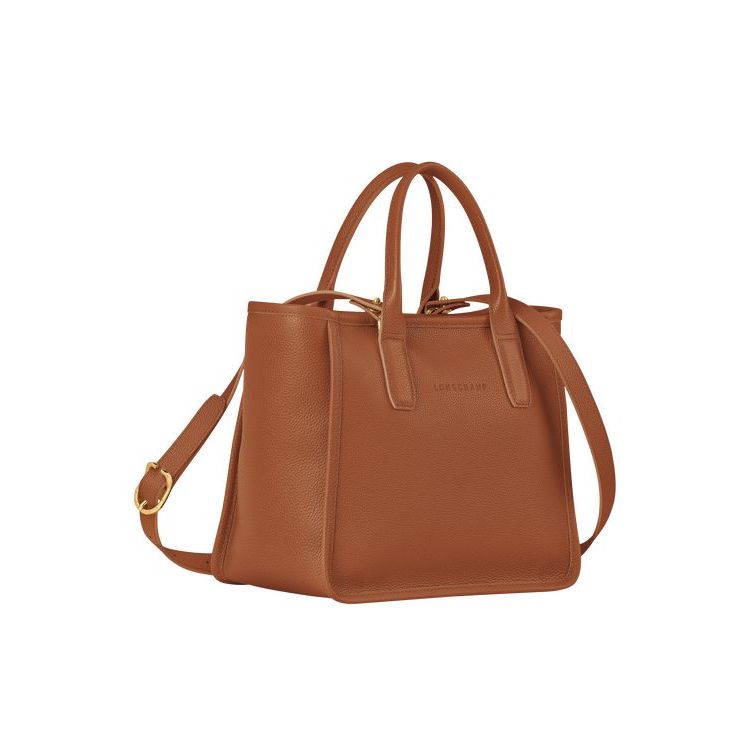 Longchamp Caramel Bőr Kézitáska Barna | 630178BCD
