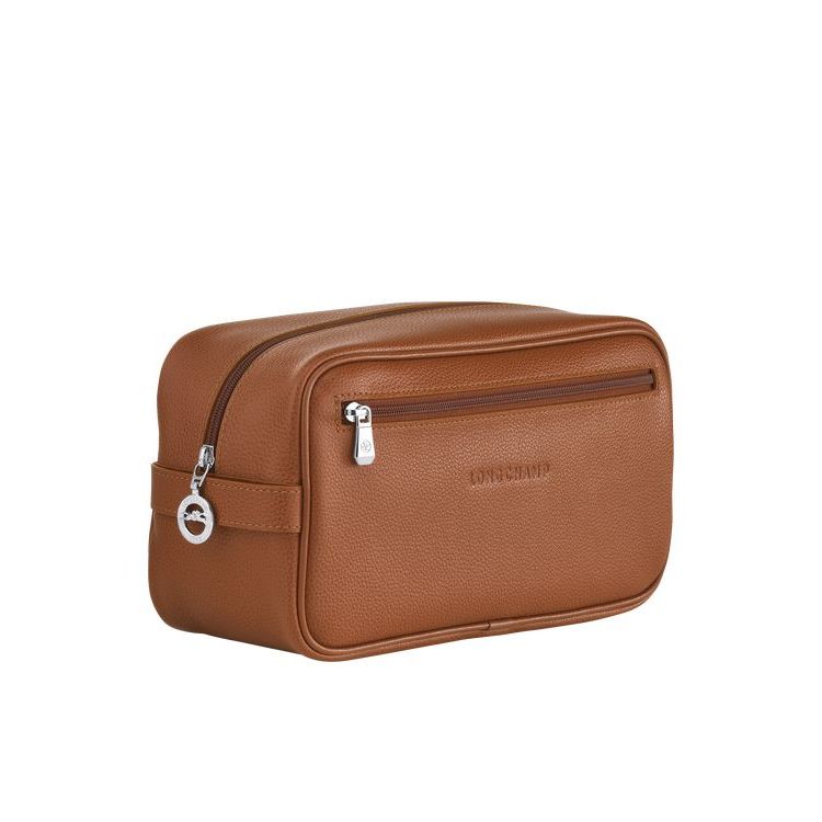 Longchamp Caramel Bőr Toaletttáskák Barna | 409751ZGU