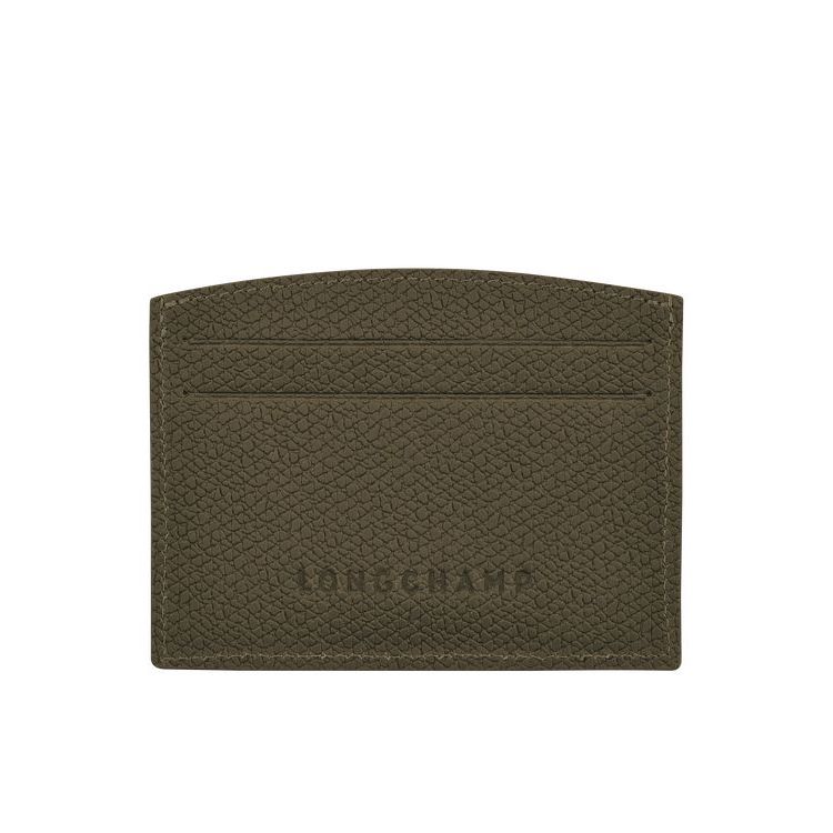 Longchamp Card Bőr Kártyatartó Khaki | 517924JQF