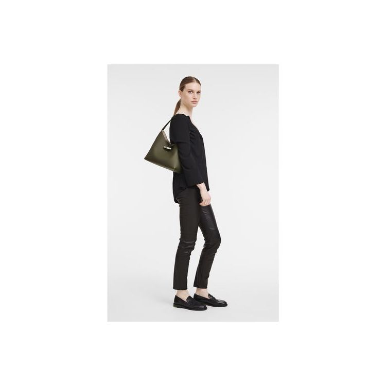 Longchamp M Bőr Válltáskák Khaki | 374860EFY