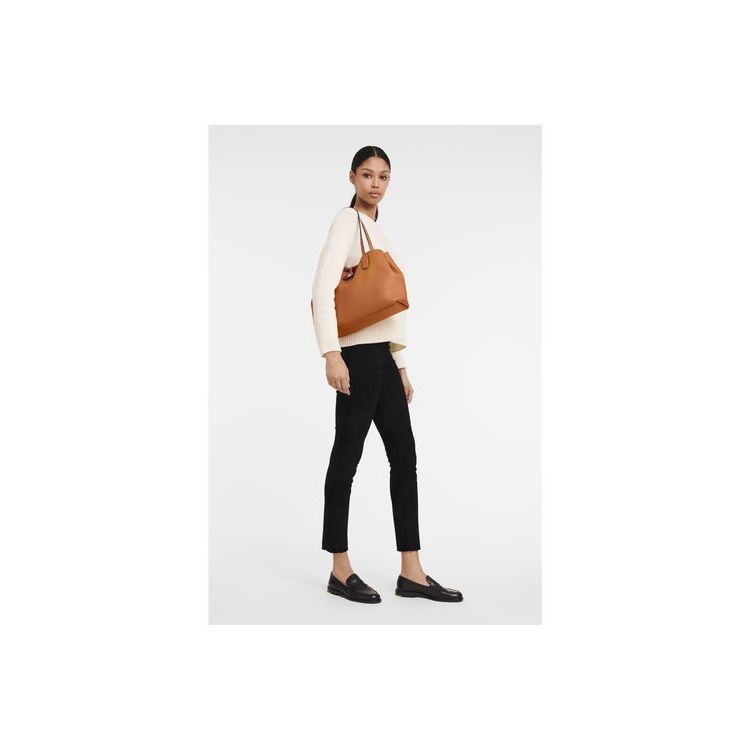 Longchamp Saffron Bőr Válltáskák Narancssárga | 078512LFS