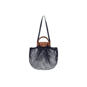 Longchamp Vászon Válltáskák Sötétkék | 640837DBV